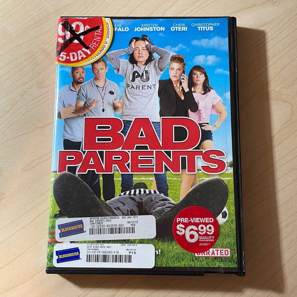 Bad Parents (2012) Used DVD from Blockbuster